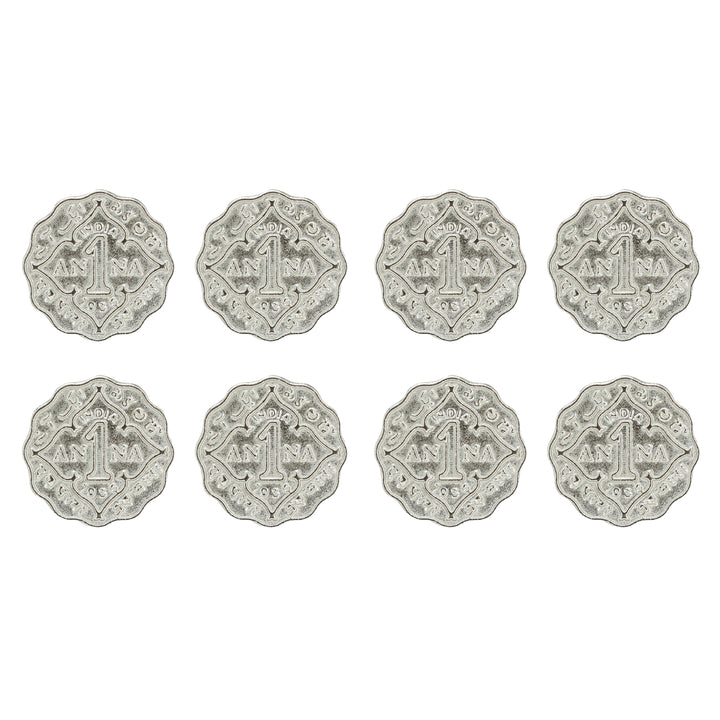 1 Anna Metal Coin Buttons