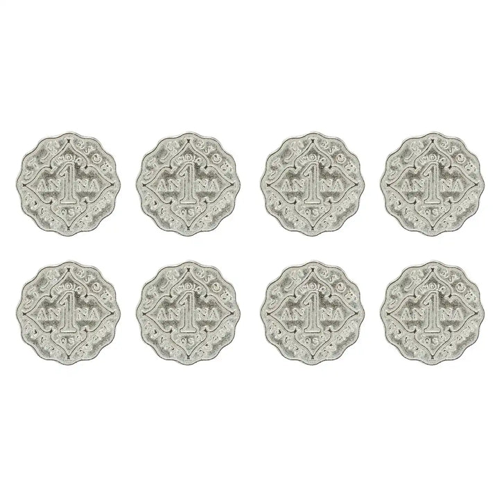 1 Anna Metal Coin Buttons | 17mm(27L) & 22mm(34L)