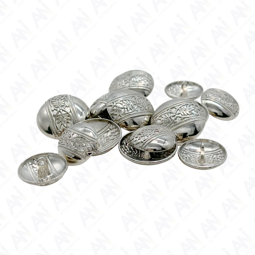 Etched Design Metal Buttons