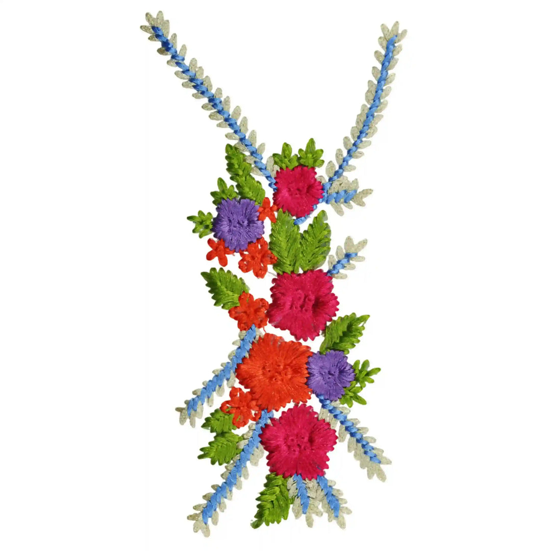Elegant Crimson Floral Patch