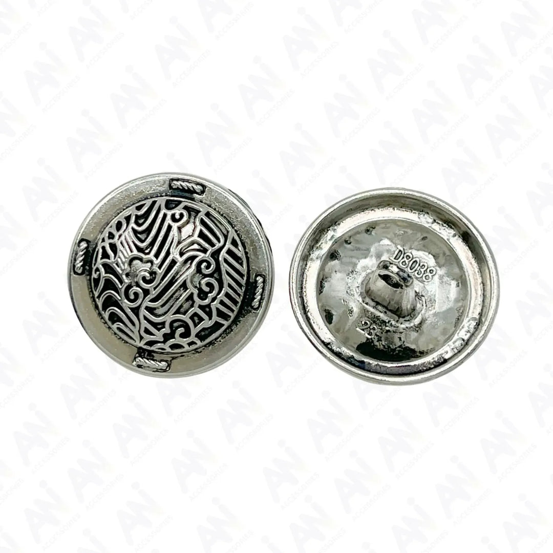 Shiny Decorative Metal Buttons | 15mm(24L), 18mm(28L) & 23mm(36L)