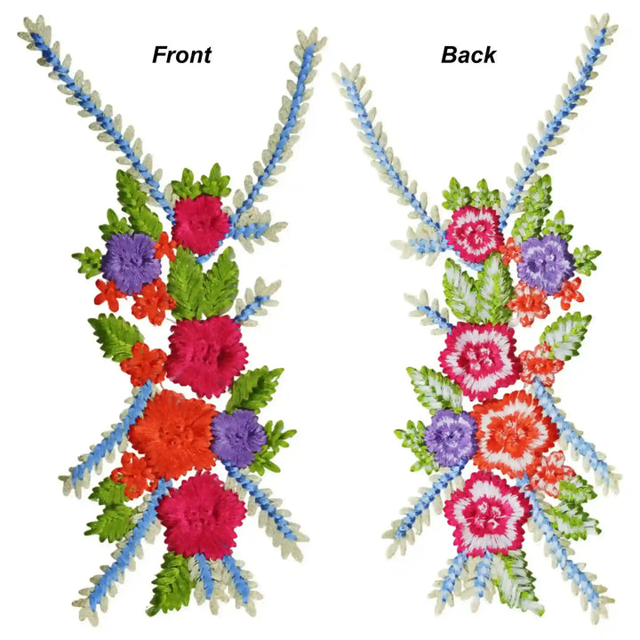 Elegant Crimson Floral Patch