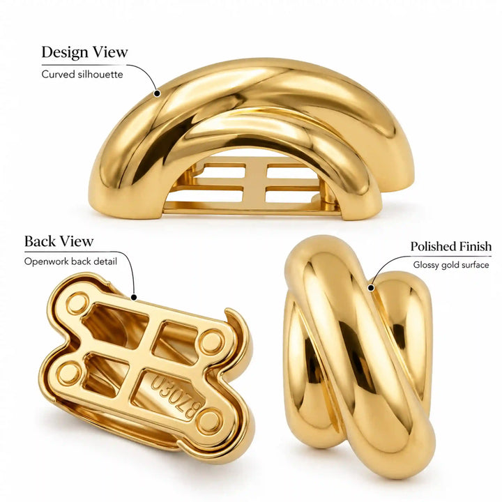 Gold Twisted Dome Metal Buckle| Sizes 4.2 & 4.5 cm