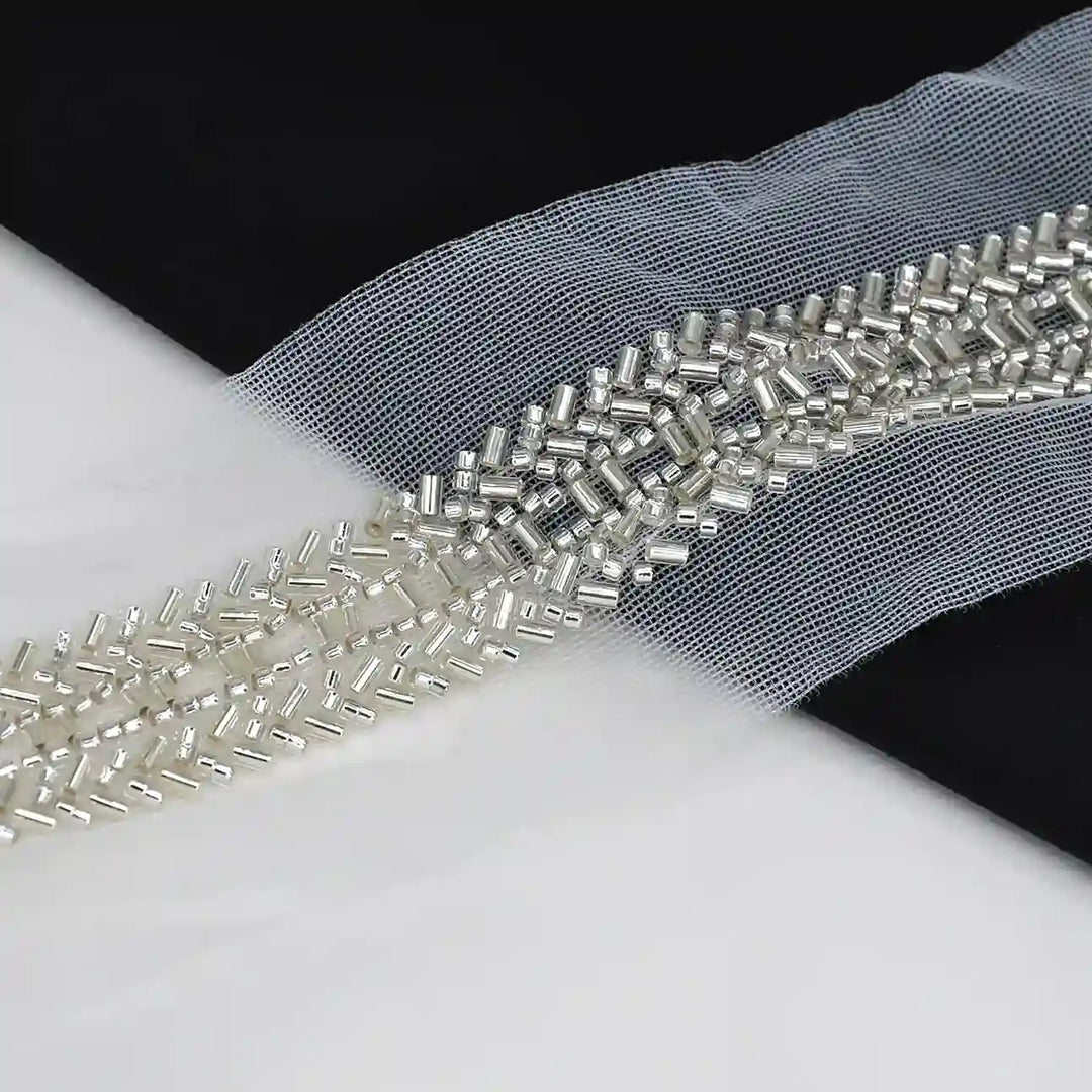 Glass Beaded Lace Trim - Cutdana