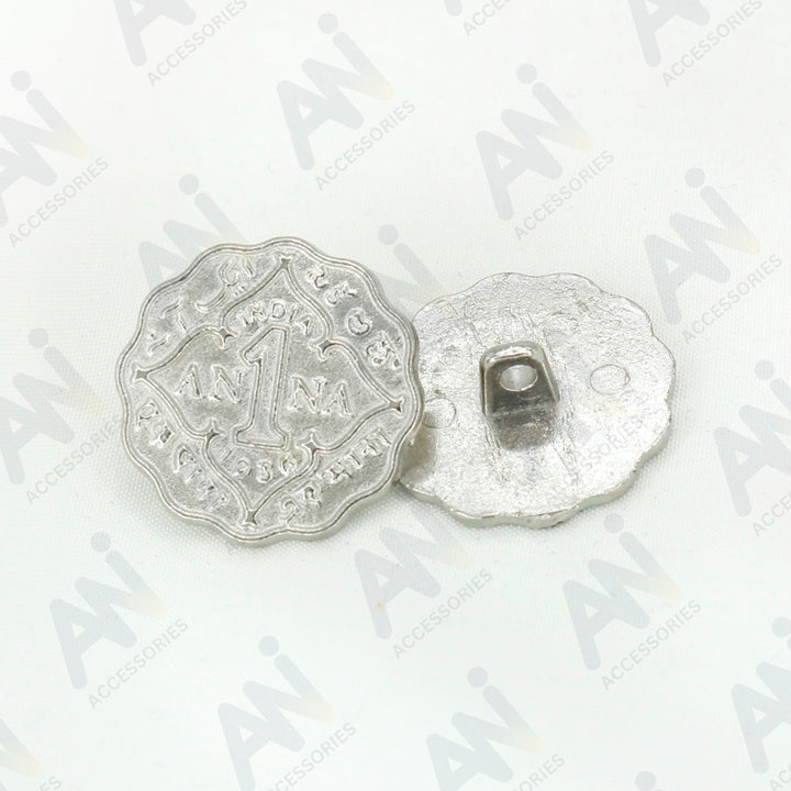 1 Anna Metal Coin Buttons