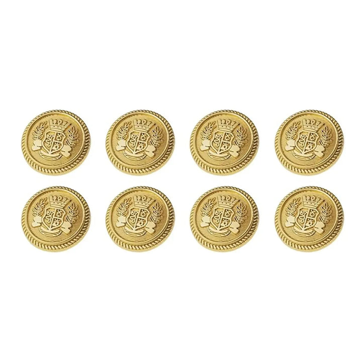 Royal Crest Antique Gold Metal Buttons | 18mm(28L) & 21mm(34L)