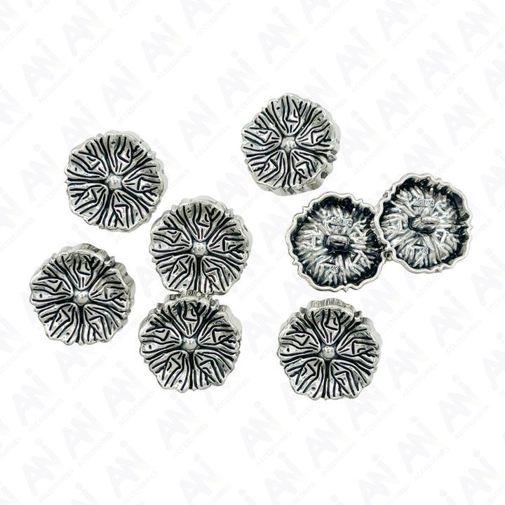 Blooming Beauty Metal Buttons