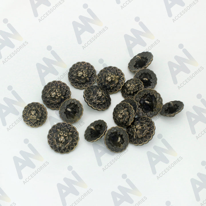 Lion Head Buttons for Clothing and Accessories