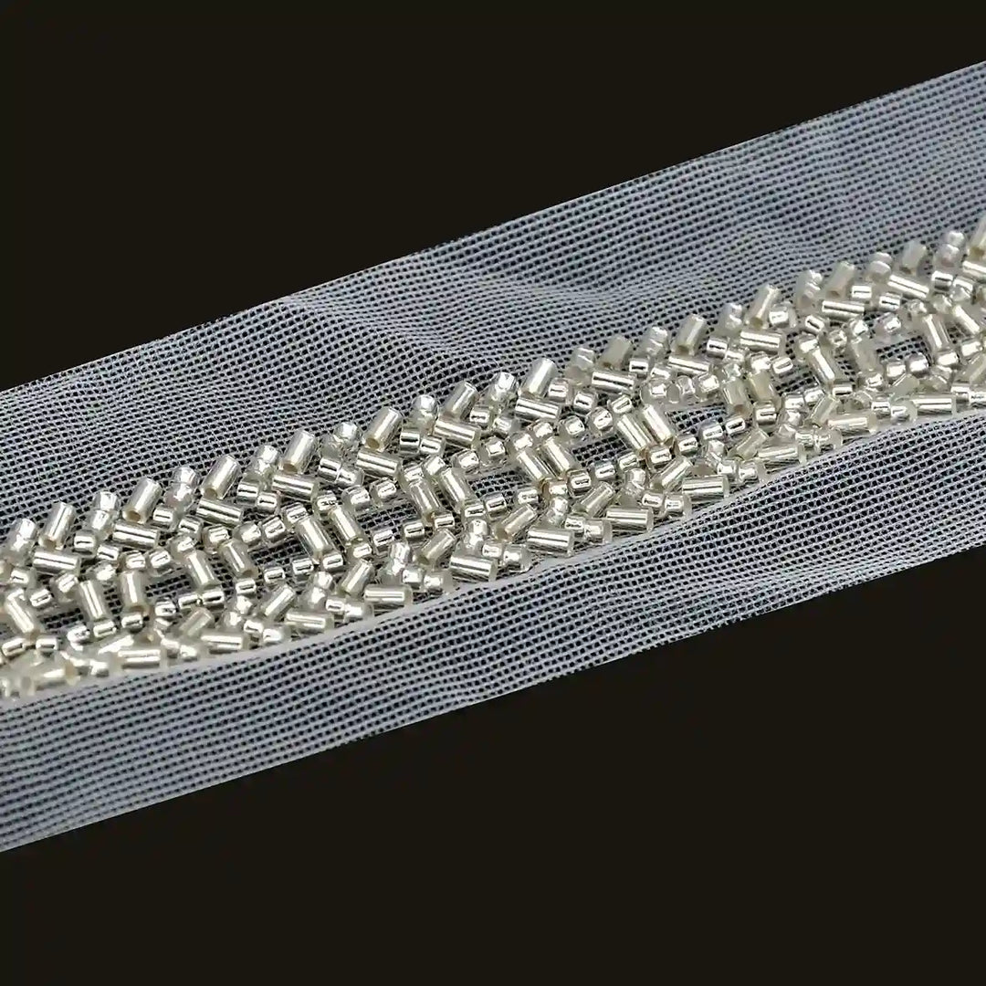 Glass Beaded Lace Trim - Cutdana