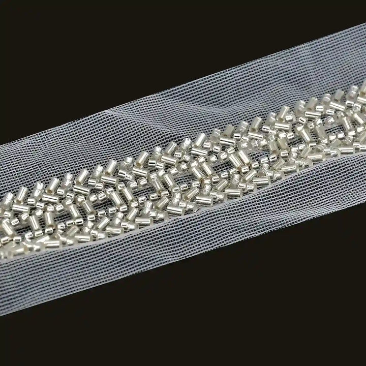 Glass Beaded Lace Trim - Cutdana