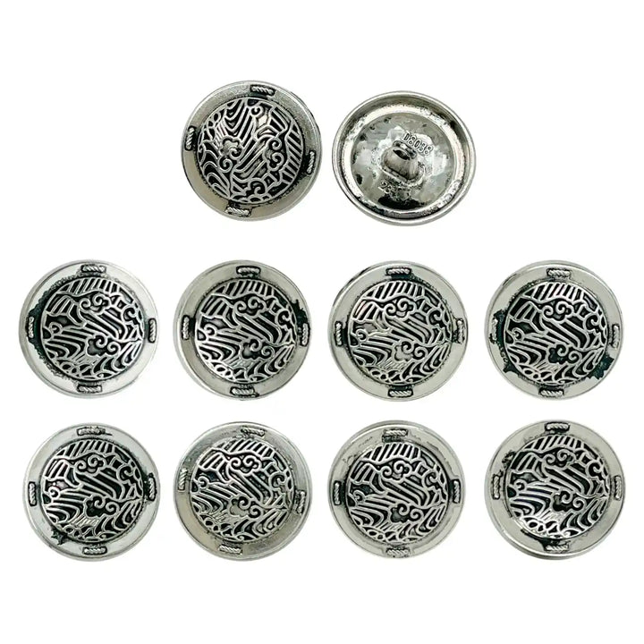 Shiny Decorative Metal Buttons | 15mm(24L), 18mm(28L) & 23mm(36L)
