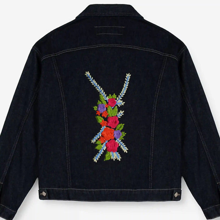 Elegant Crimson Floral Patch