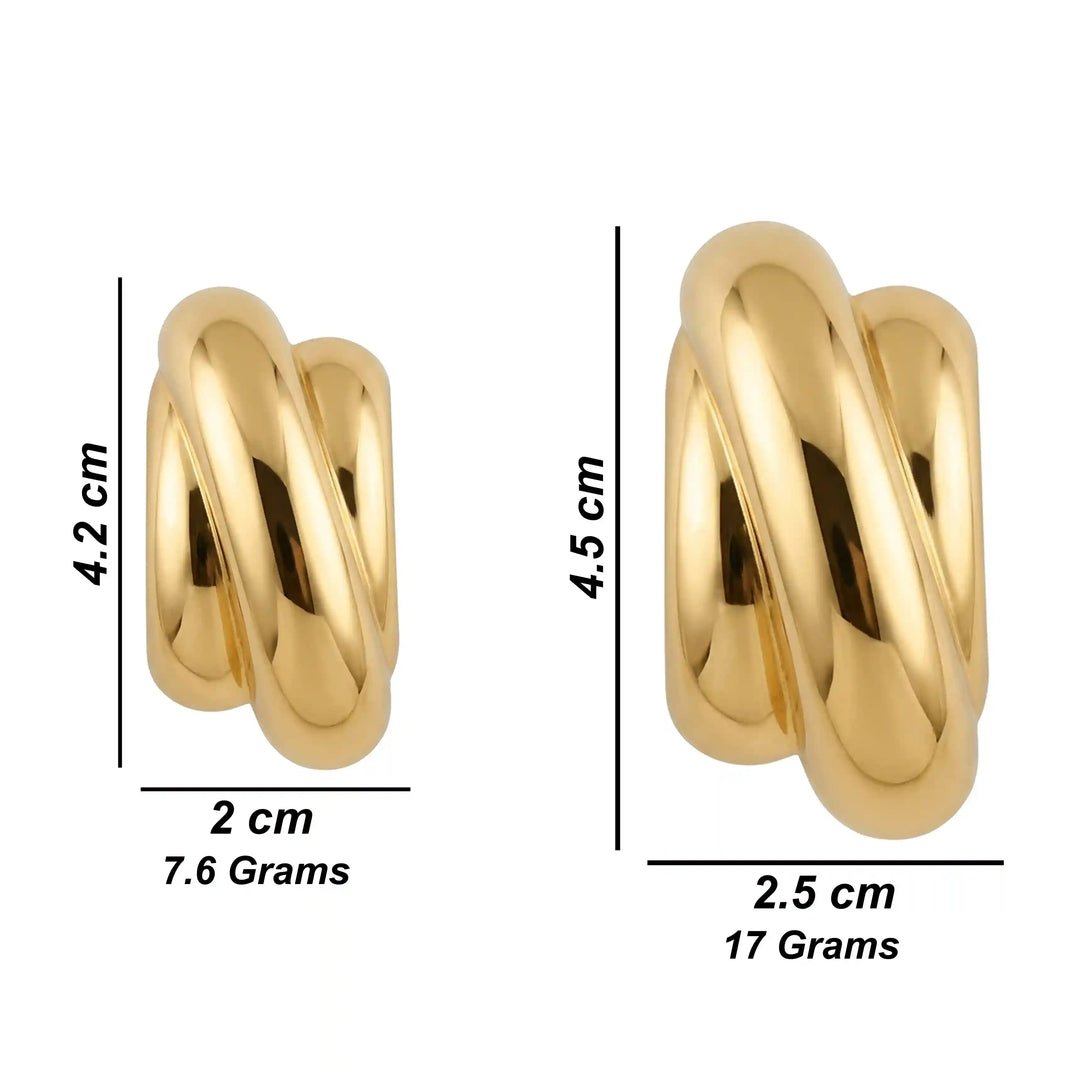 Gold Twisted Dome Metal Buckle| Sizes 4.2 & 4.5 cm
