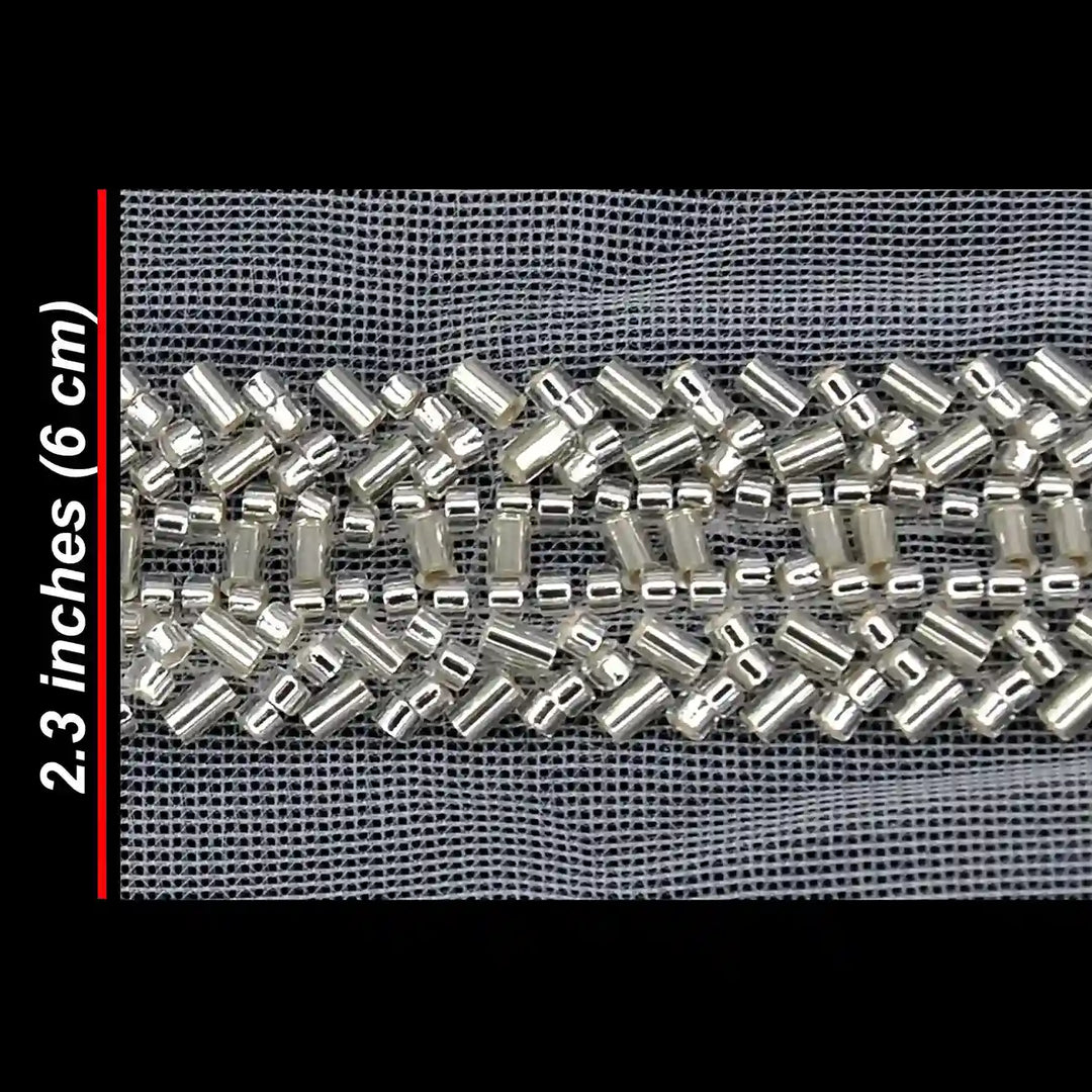 Glass Beaded Lace Trim - Cutdana