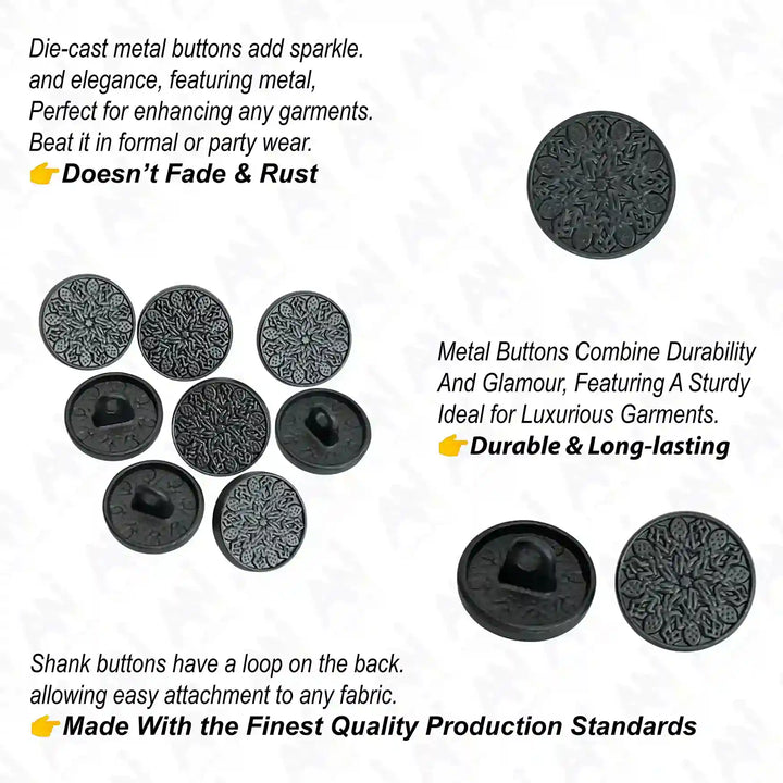 Mandala Pattern Design Buttons