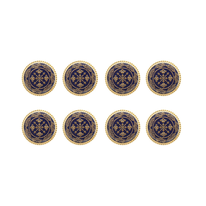 Ornate Metal Buttons with Floral Motif