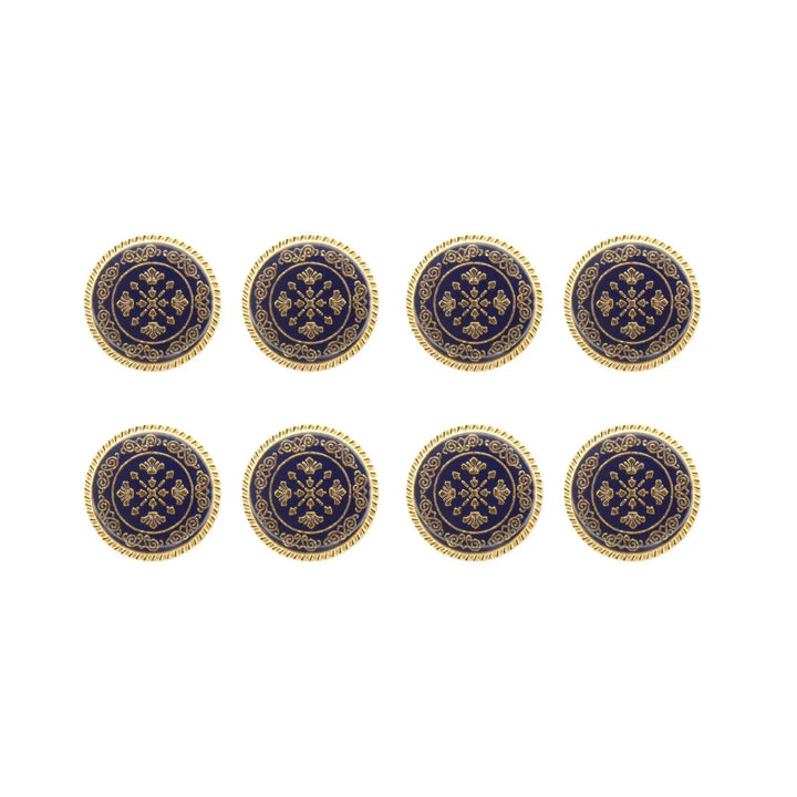 Ornate Metal Buttons with Floral Motif | 17mm(27L) & 21mm(34L)