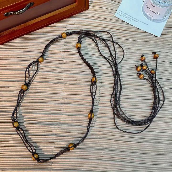 Wooden beads belt