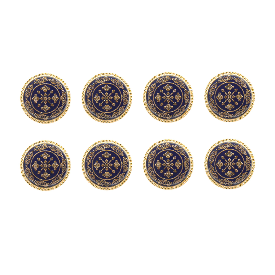 Ornate Snowflake Metal Buttons ( Pack of 8 Buttons)