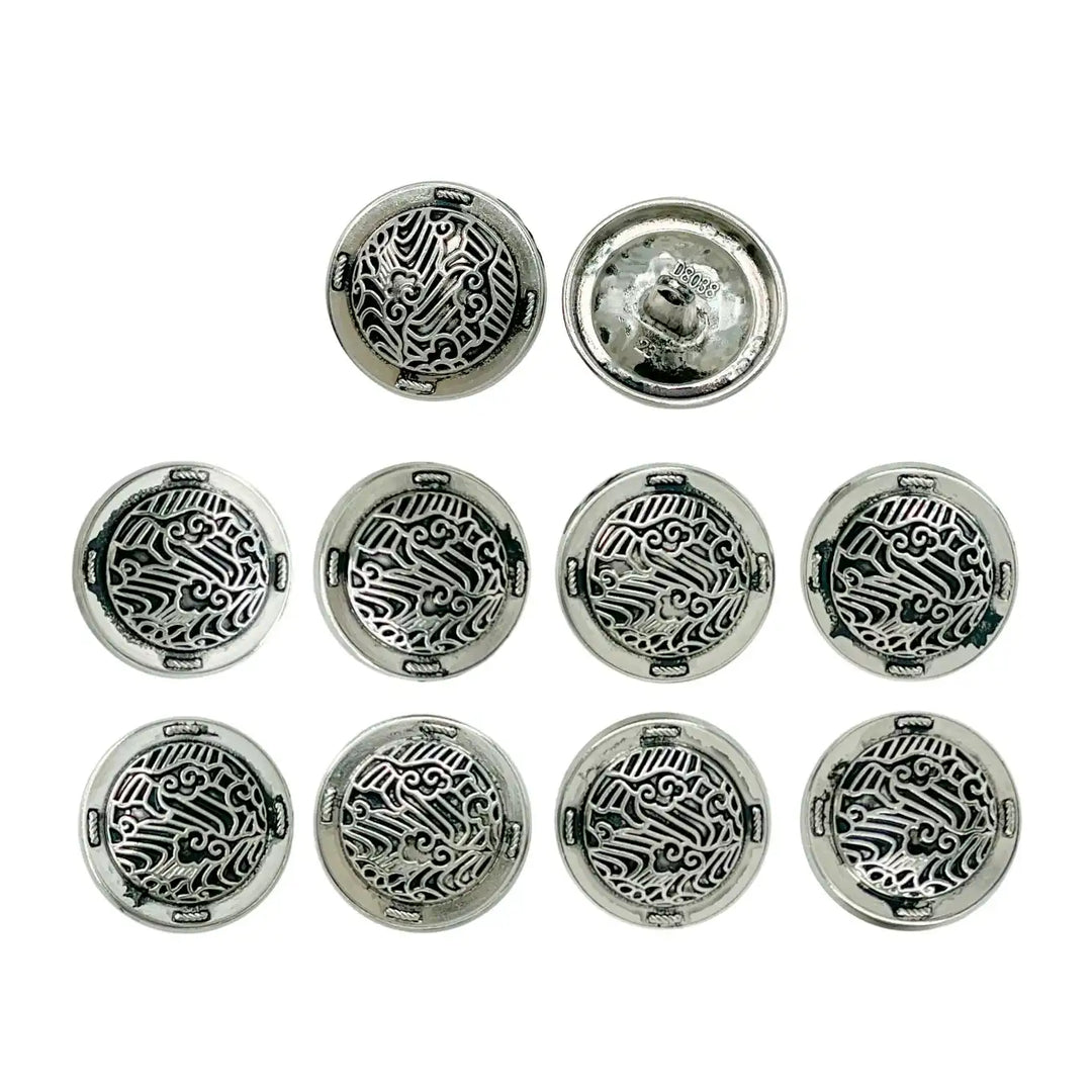 Shiny Decorative Metal Buttons | 15mm(24L), 18mm(28L) & 23mm(36L)
