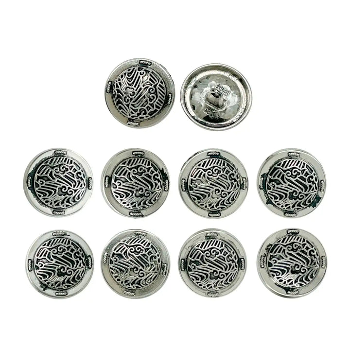 Shiny Decorative Metal Buttons | 15mm(24L), 18mm(28L) & 23mm(36L)