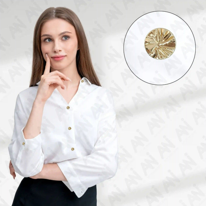 Radiant Ribbed Metal Buttons