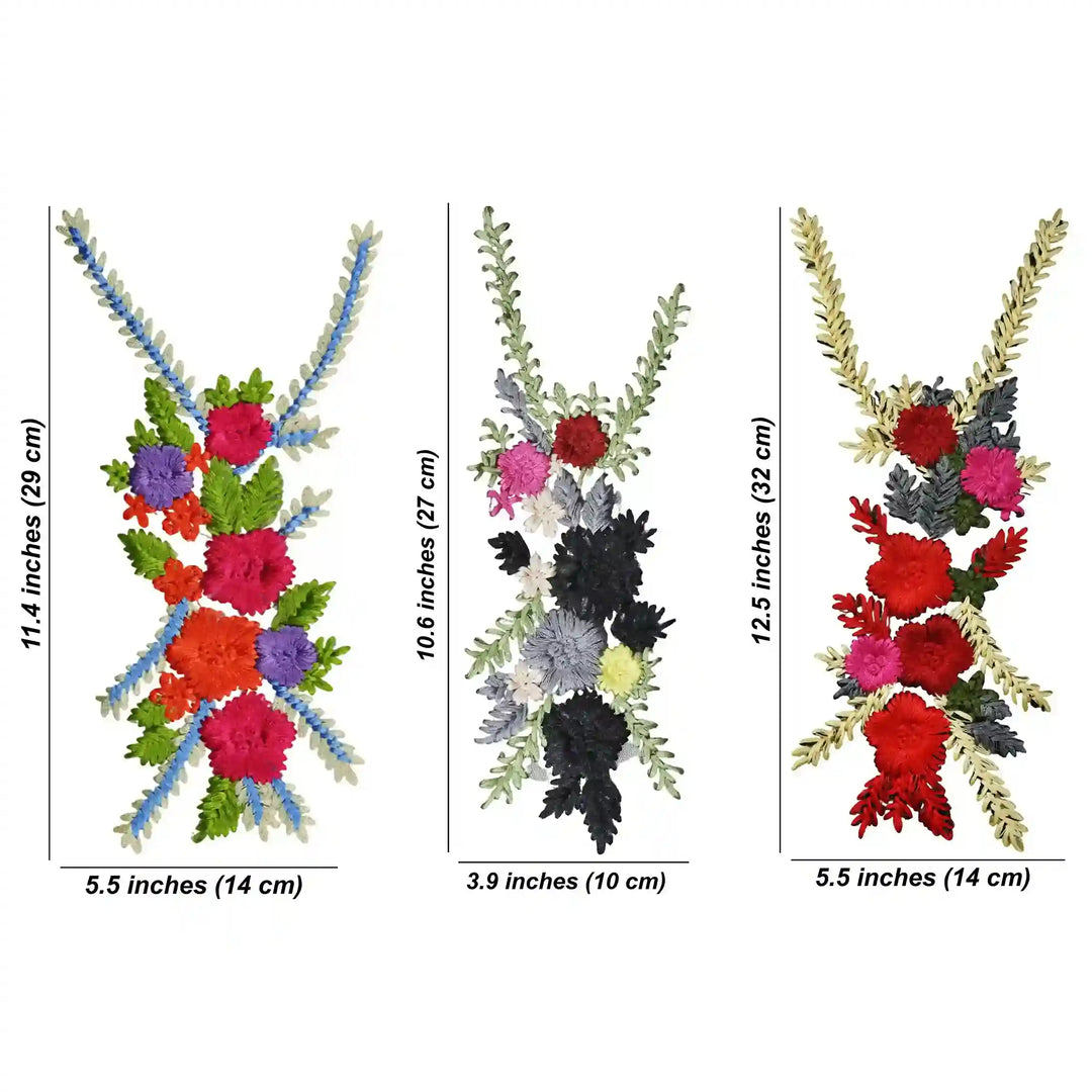 Elegant Crimson Floral Patch