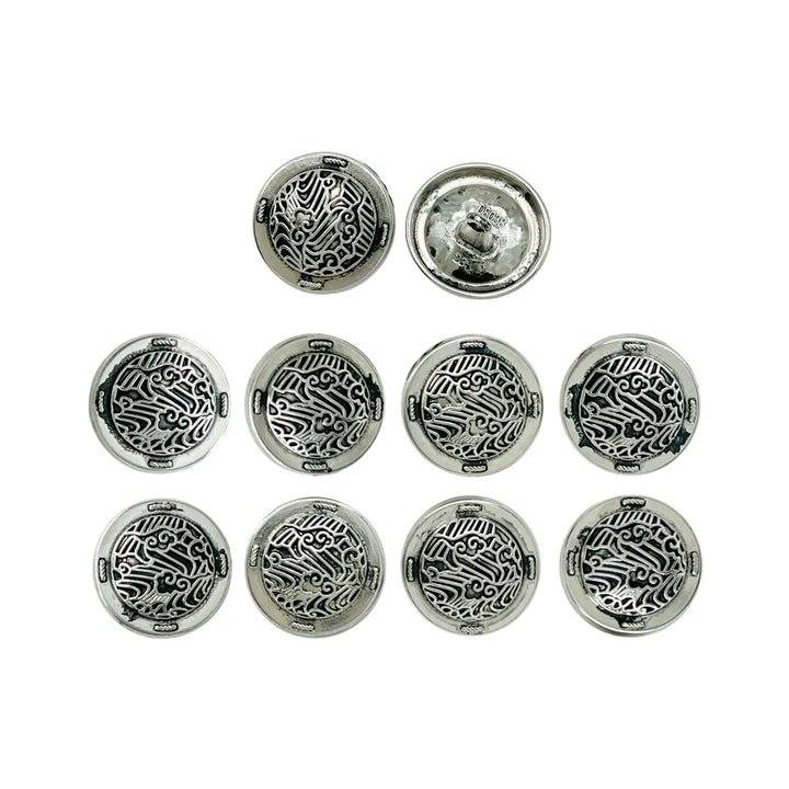 Shiny Decorative Metal Buttons | 15mm(24L), 18mm(28L) & 23mm(36L)