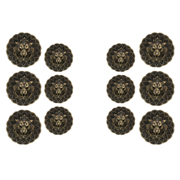 Lion Head Buttons for Clothing and Accessories