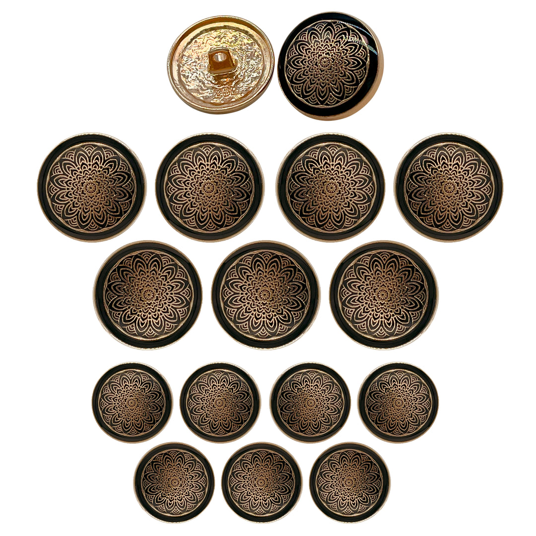 Cosmic Bloom Design Buttons