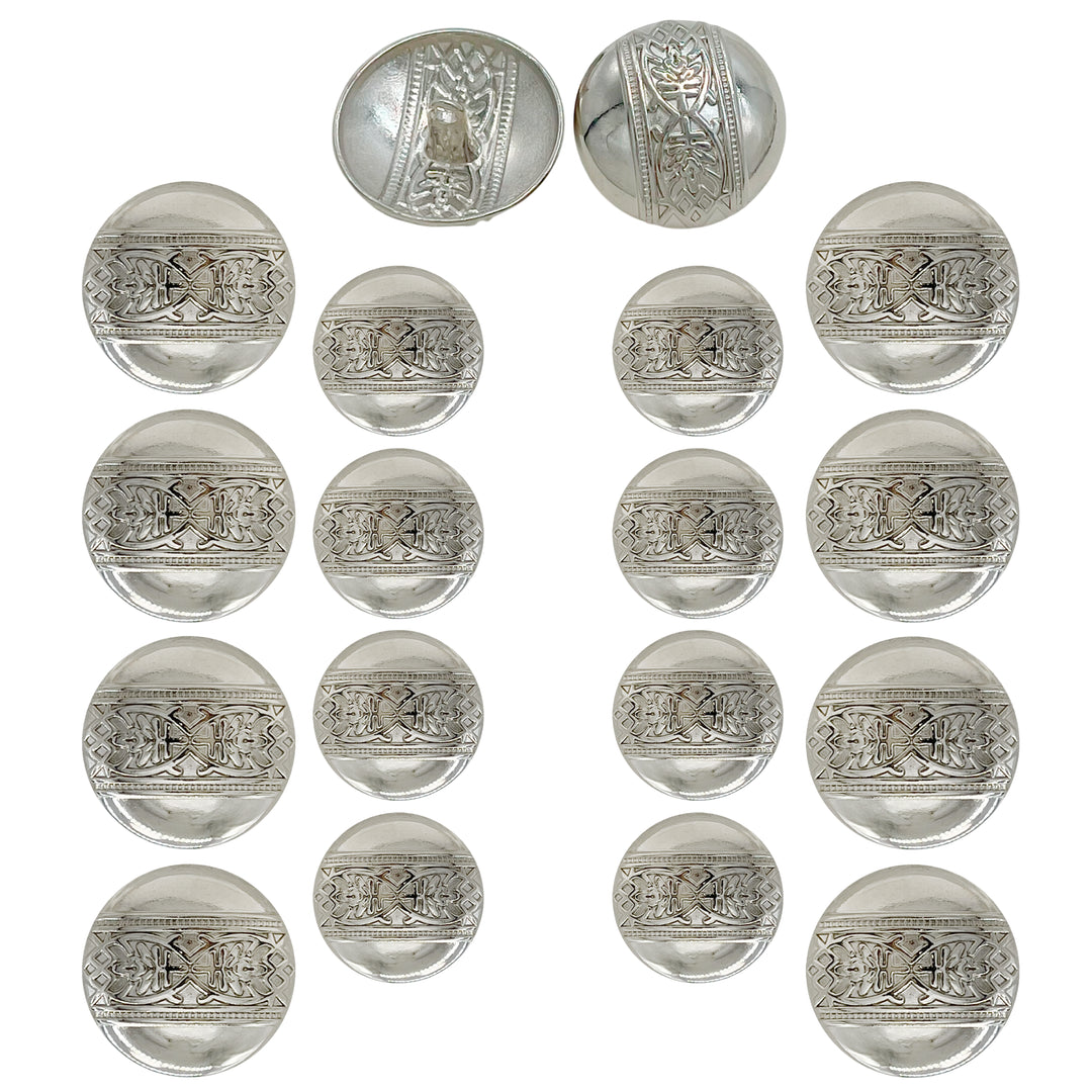 Etched Design Metal Buttons