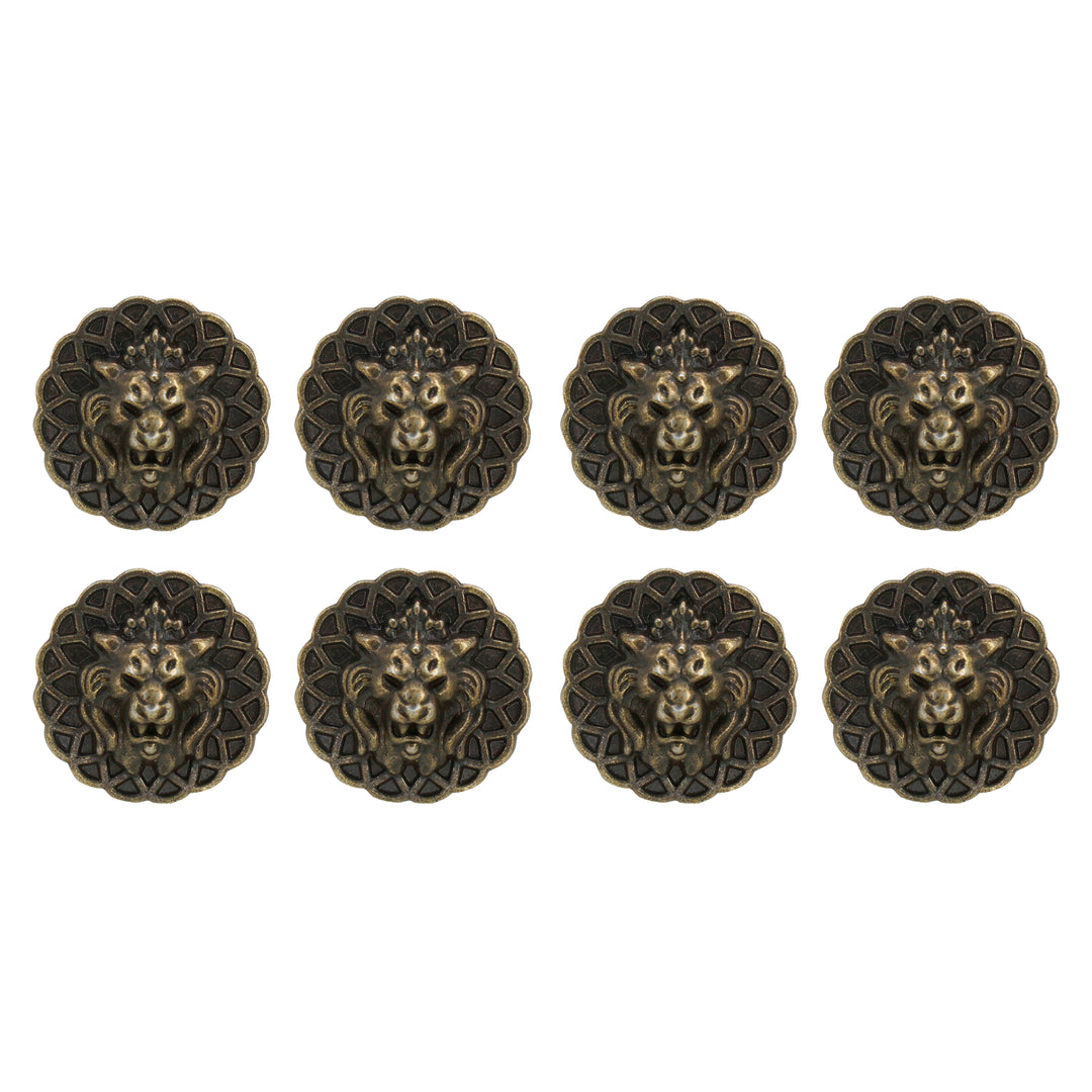 Lion Head Buttons for Clothing and Accessories