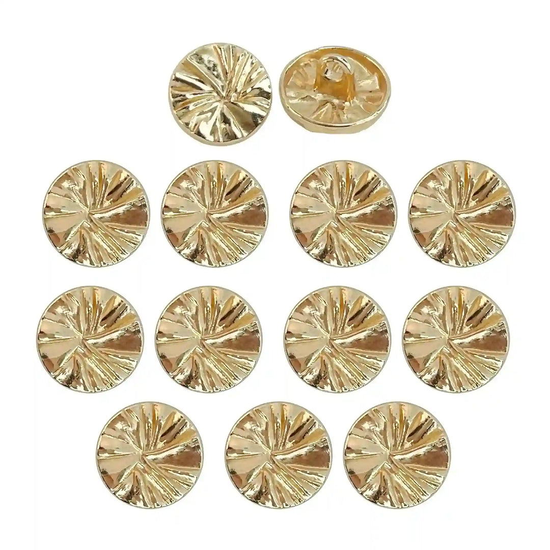 Radiant Ribbed Metal Buttons