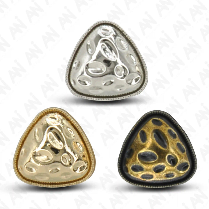 Round Triangle Hammered12mm Shirt Buttons