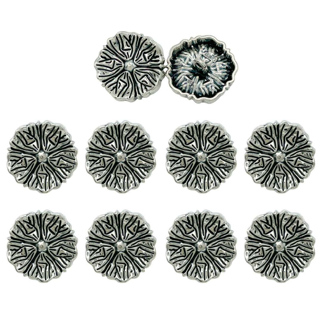 Blooming Beauty Metal Buttons