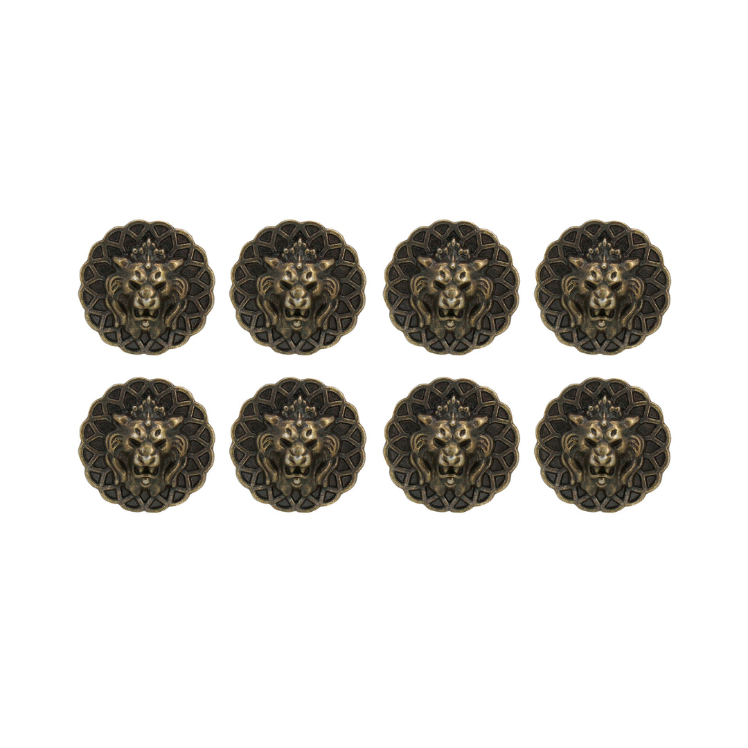 Lion Head Buttons for Clothing and Accessories