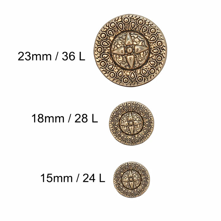 Starlight Sparkle Metal Buttons | 15mm(24L), 18mm(28L) & 23mm(36L)