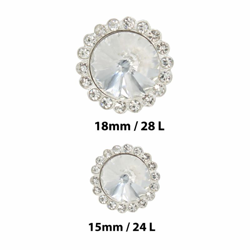 Modern Style Dome Metal Buttons | 15mm(21L) & 18mm(28L)