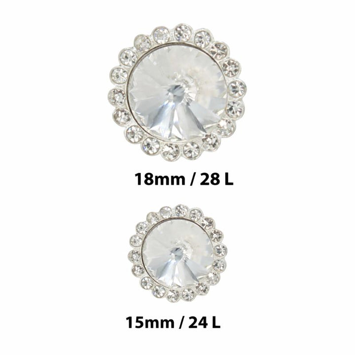 Modern Style Dome Metal Buttons | 15mm(21L) & 18mm(28L)