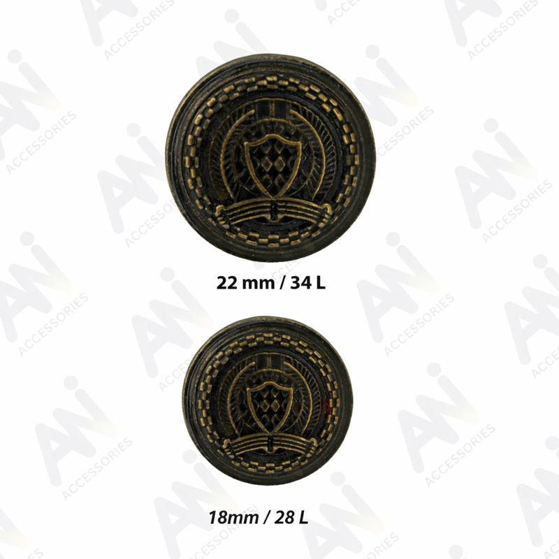 Vintage-Style Button for Clothing and Accessories | 18mm(28L) & 22mm(34L)