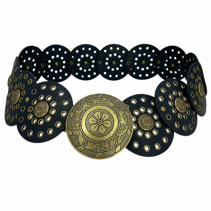 Big Metallic Disk Moroccan Boho Belt