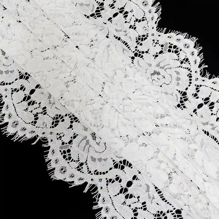 Classic Floral French Chantilly Lace Dyeable Fabric | 22 Inches