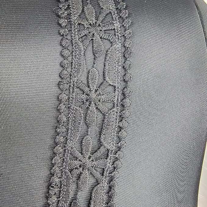 Classic floral embroidery neckline by Ani Accessories with fine detailing for elegant ethnic wear