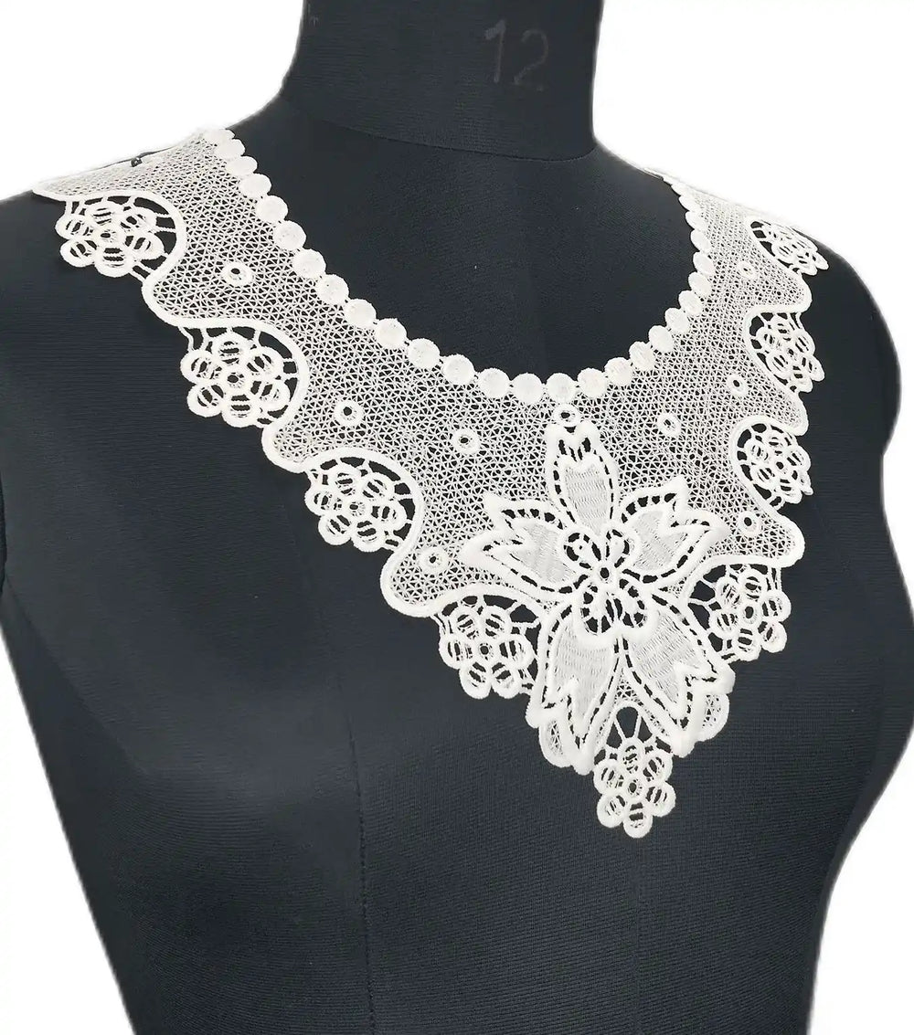 Classy feminine neckline featuring delicate craftsmanship and a graceful decorative design by Ani Accessories