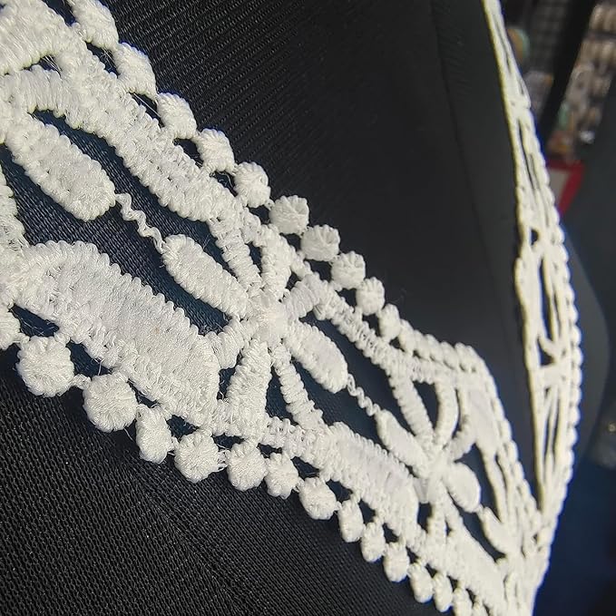 Close-up view of deep V neckline by Ani Accessories highlighting fine stitching and premium craftsmanship on women’s wear