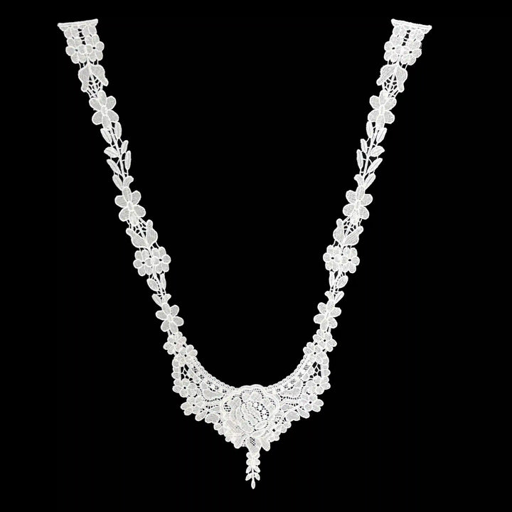 Contour line lace design by Ani Accessories with delicate patterning for modern and ethnic fashion use.