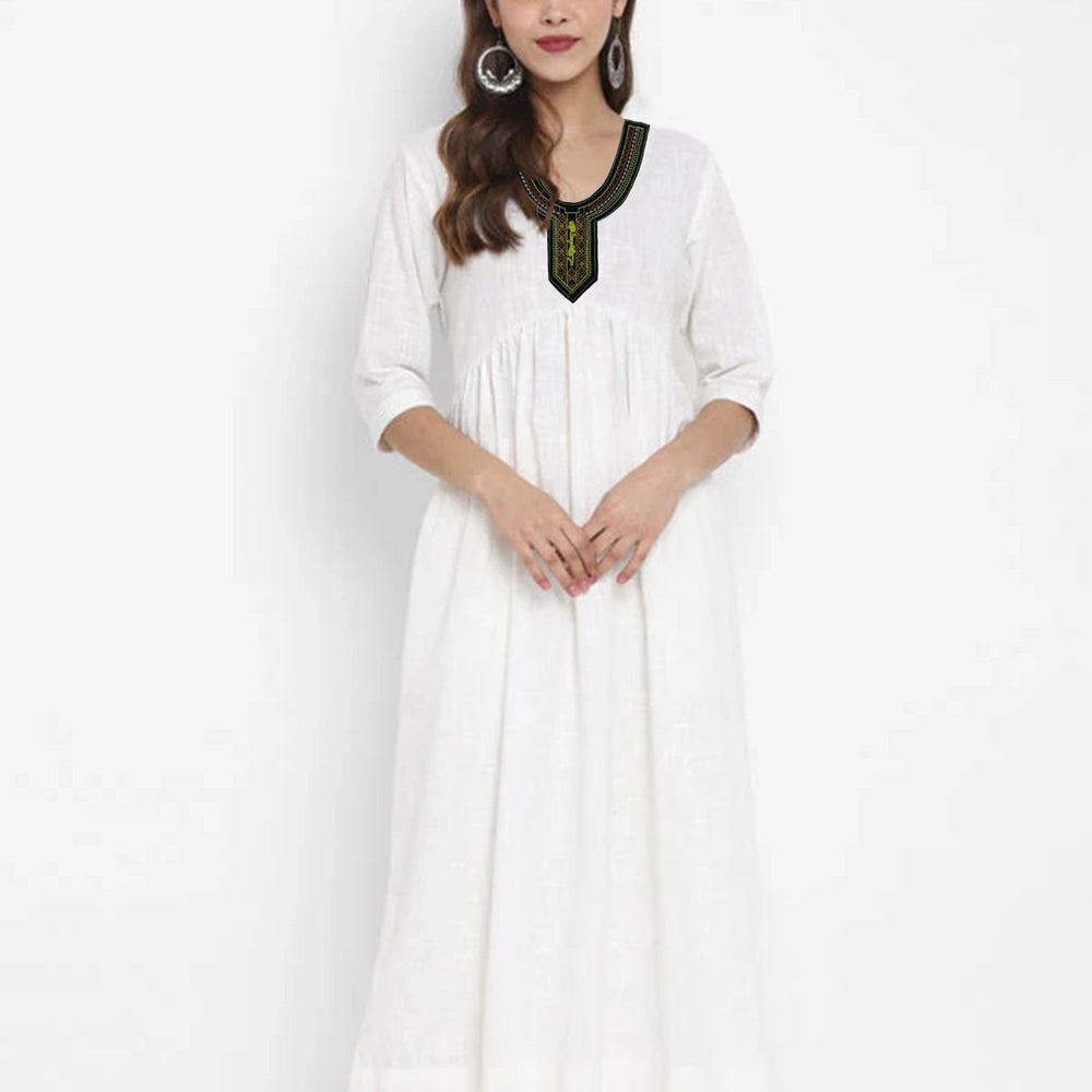 Contrast multicolor ethnic neckline by Ani Accessories featuring detailed embroidery and vibrant patterns for suits wear