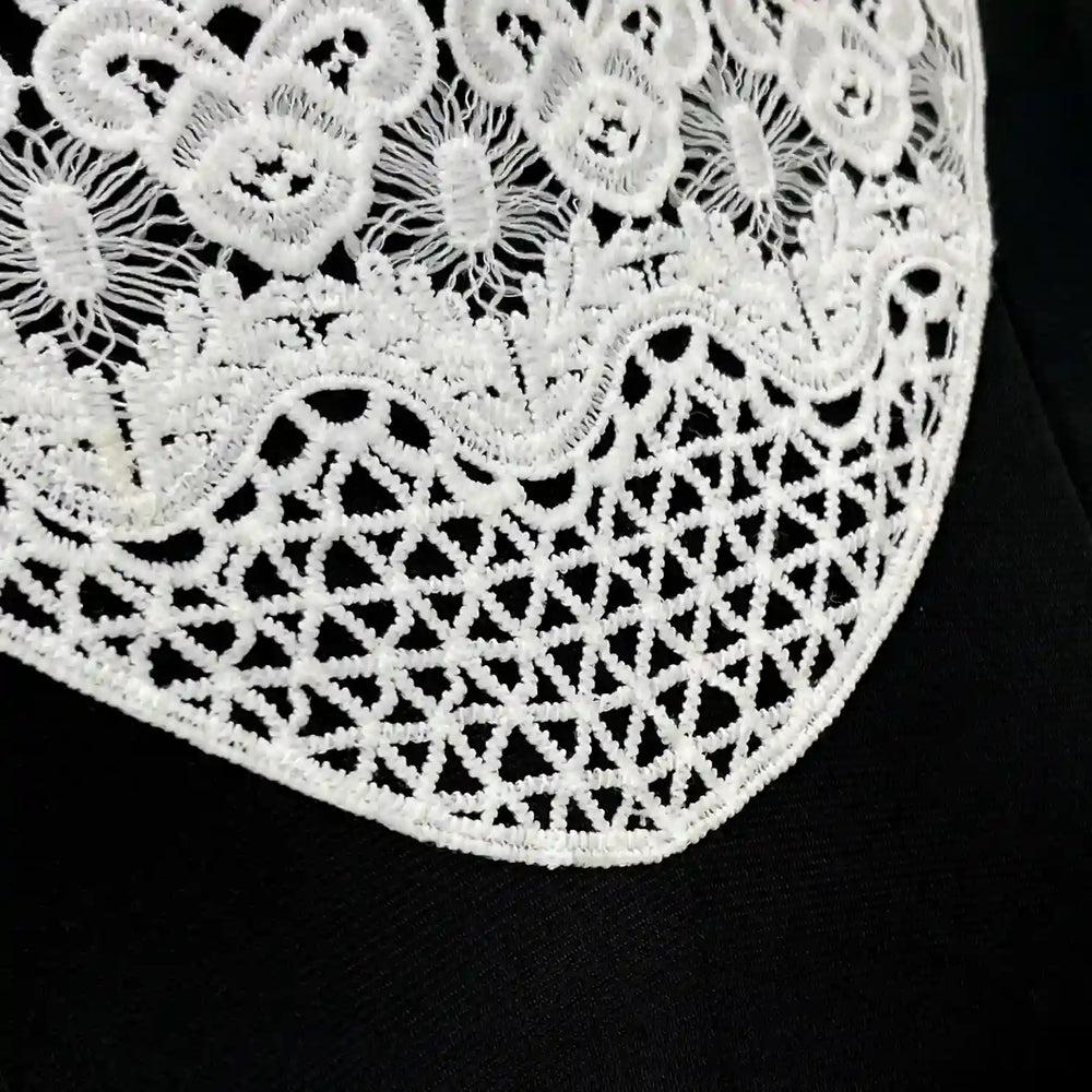 Cross floral style pair patch by Ani Accessories with elegant detailing, perfect for dresses, kurtis and blouses.