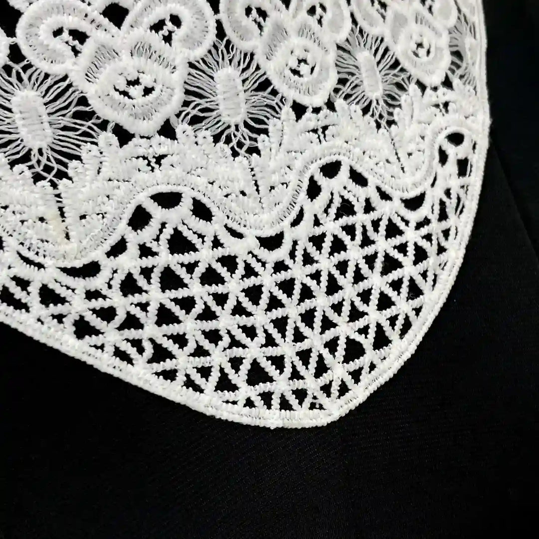 Cross floral style pair patch by Ani Accessories with elegant detailing, perfect for dresses, kurtis and blouses.