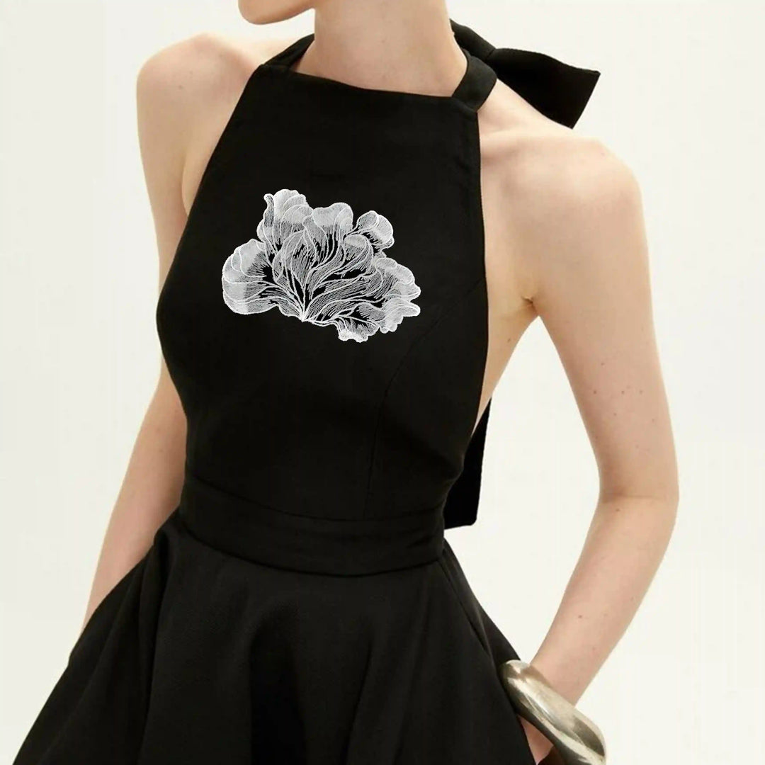 Wavy Floral Cloud Style Sew Patch